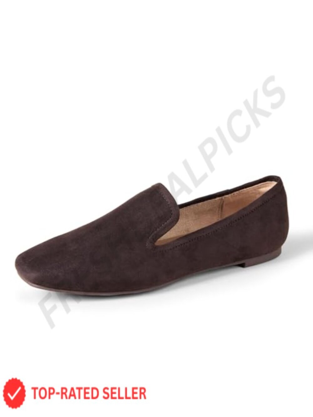 Women's Soft Minimal Slip-On Loafers Faux Suede Memory Foam Comfort Flat